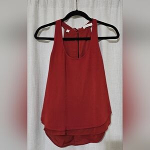 A.L.C. Red Asymmetrical Backless Tank Top Size 4